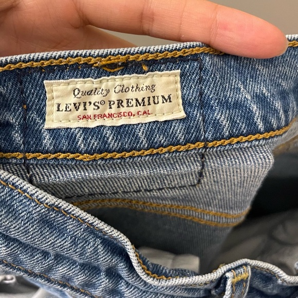 Levi's Ribcage Straight Jean size 27 in blue denim - Picture 11 of 15